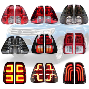 Auto Parts Upgrade Red Smoke Led Stop Lights Rear Tail Lamp Taillight For Toyota Hilux Revo 2016 2015-2020